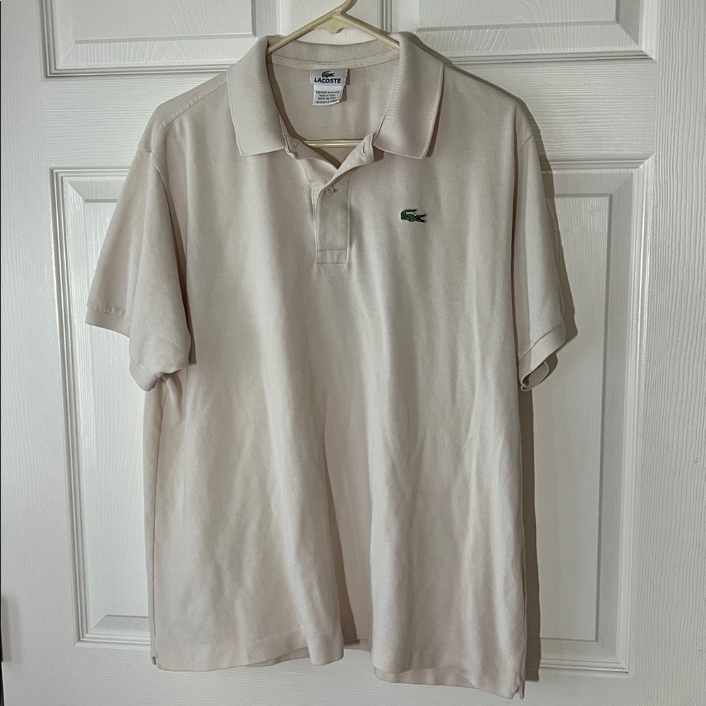 Lacoste Men’s Stretch Cotton Piqué Polo Beige Tan, Sz‎ 2XL